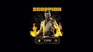 AMOLED, Black background, Scorpion, 4K wallpaper