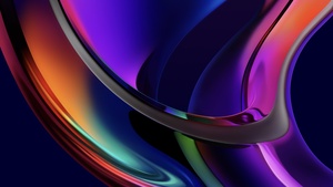 Iridescence, macOS Big Sur, MacBook Pro, Multicolor, Dark, Glossy, Stock, 4K wallpaper