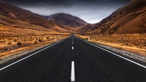 New Zealand, Landscape, Empty Road, Landscape, Misty, Mountain Plateau, Scenic, 4K wallpaper
