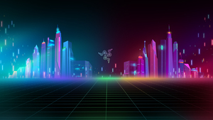 Razer, Cyber city, Neon, Colorful, Cityscape, Futuristic, 4K wallpaper
