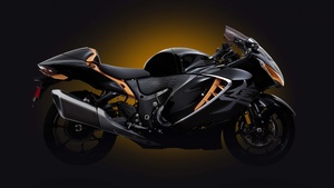 Suzuki Hayabusa, Superbikes, 2022, Dark background, 4K wallpaper