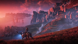 Horizon Zero Dawn, Aloy, Scenery, Game Art, Landscape, 4K wallpaper