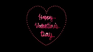 Happy Valentines Day, Love heart, Letters, Pink, Black background, AMOLED, February, 4K wallpaper