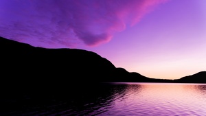 Lake District National Park, United Kingdom, England, Purple sky, Silhouette, Mountain, Body of Water, Reflection, Beautiful, Scenery, Sunset, Landscape, 4K wallpaper
