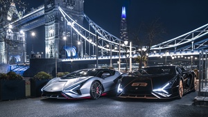 Lamborghini Sián FKP 37, London Bridge, 2021, England, 4K wallpaper
