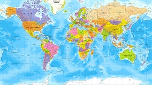 World map, Poster, 4K wallpaper