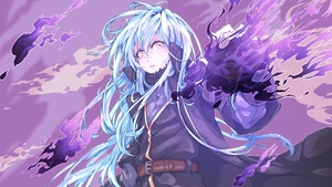 Rimuru Tempest, Tensei Shitara Slime Datta Ken, Anime girl, Purple aesthetic, 4K wallpaper