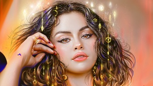 Selena Gomez, Paint, Illustration, American singer, Colorful, Vivid, Portrait, Magical, Artwork, 4K wallpaper