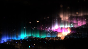 Glitter, Glowing, Colorful, Lights, Dark, Black background, 4K wallpaper