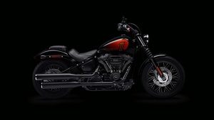 Harley-Davidson Street Bob 114, Black background, 2021, 4K wallpaper