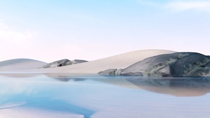 Desert, Lake, Clear sky, Bright, Stock, 4K wallpaper