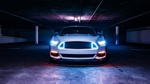 White cars, Sports cars, Custom tuning, 4K wallpaper
