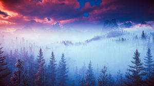 Horizon Zero Dawn, Scenery, Foggy, PlayStation 4, Screenshot, 4K wallpaper