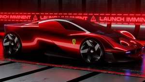 Ultrawide, Red background, Red cars, 4K wallpaper