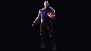 Thanos, Avengers: Infinity War, Infinity Gauntlet, Black background, 4K wallpaper