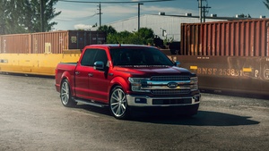 Ford F-150, Pickup truck, Ruby red, 4K wallpaper