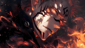 Sukuna, Angry, Jujutsu Kaisen, 4K wallpaper