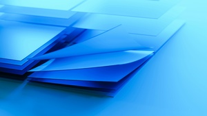 Windows logo, Blue, Layers, Blue background, 4K wallpaper