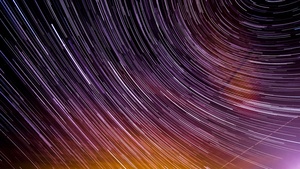 Star Trails, Timelapse, Astronomy, Outer space, Pattern, Night sky, Long exposure, Science, Purple light, 4K wallpaper
