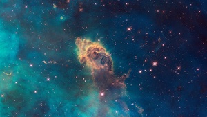 Carina Nebula, Constellation, Space dust, Astronomy, Outer space, Galaxy, Star Birth, Blue background, 4K wallpaper