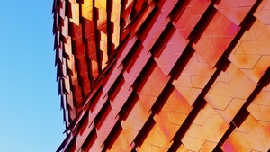 Modern architecture, Pattern, Texture, Shapes, Geometrical, Blue Sky, 3D, 4K wallpaper