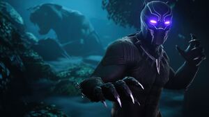 Black Panther, Skin, Fortnite, Dark, 2020 Games, Neon, 4K wallpaper