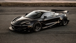 McLaren 720S, Black cars, 4K wallpaper