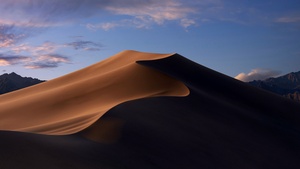 macOS Mojave, Sand Dunes, Mojave Desert, California, Evening, Stock, 4K wallpaper