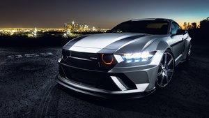 Ford Mustang, Custom tuning, Night, 4K wallpaper