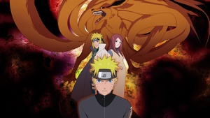 Naruto Uzumaki, Family, Minato Namikaze, Kushina Uzumaki, Kurama, 4K wallpaper