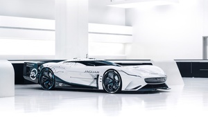 Jaguar Vision Gran Turismo SV, Hypercars, Concept cars, 2021, White background, 4K wallpaper