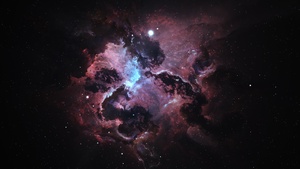 Black background, Digital render, Astronomy, Stars, Galaxy, Space artwork, 4K wallpaper