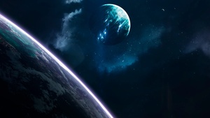 Planets, Earth, Blue, Galaxy, Universe, Stars, 4K wallpaper