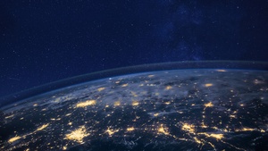 Earth, Starry sky, Night, Dark, Blue, 4K wallpaper