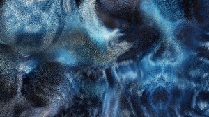 Swarm, Particles, Blue, 4K wallpaper