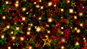 Christmas Stars, Christmas decoration, Advent, Glowing lights, Colorful, Aesthetic, December, 4K wallpaper