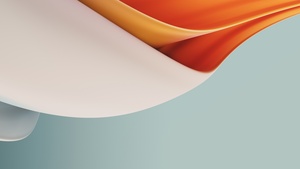 Waves, Fluidic, Orange, OnePlus Nord N100, Stock, 4K wallpaper