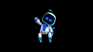 Astro Bot, AMOLED, 2024 Games, Robot, PlayStation 5, Black background, 4K wallpaper