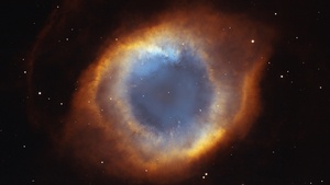 Helix Nebula, Constellation, Aquarius, Galaxy, Astronomy, Stars, Dark background, Eye Illustration, Cosmos, 4K wallpaper