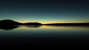 Oregon, Sunrise, Silhouette, Body of Water, Reflection, Landscape, Scenic, Dark Sky, 4K wallpaper