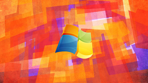 Windows logo, Windows XP, Colorful background, Abstract background, 4K wallpaper