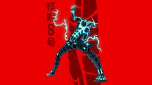 Kaiju No. 8, Red background, 4K wallpaper