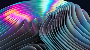 Neon, Gradient Abstract, Pattern, 3D background, Metallic, Holographic, 4K wallpaper