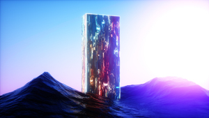 Extraterrestrial, Ocean, Neon, Sunlight, Clear sky, 4K wallpaper