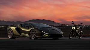 Lamborghini Sián FKP 37, Ducati Diavel 1260 Lamborghini, 2021, 4K wallpaper