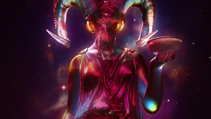 Celestial, CGI, Sculpture, Roman, Nebula, Glowing, 4K wallpaper