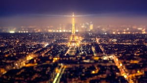 Eiffel Tower, Cityscape, Paris, Night time, City lights, Tourist attraction, France, 4K wallpaper