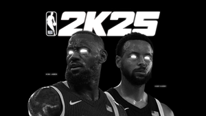 NBA 2K25, Monochrome, LeBron James, Stephen Curry, Black background, AMOLED, 2024 Games, 4K wallpaper