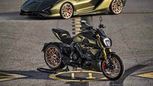 Ducati Diavel 1260 Lamborghini, Superbikes, 2021, Lamborghini Sián FKP 37, 4K wallpaper