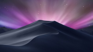 macOS Mojave, Aesthetic, Aurora sky, Desert, Stock, 4K wallpaper